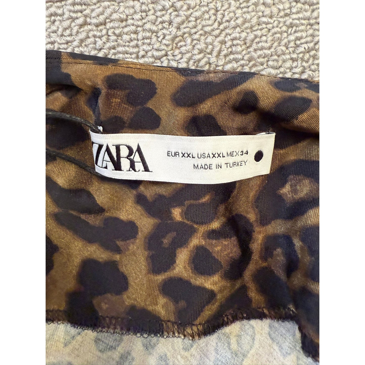 Zara Women's XXL NWT Leopard Print Slip Dress