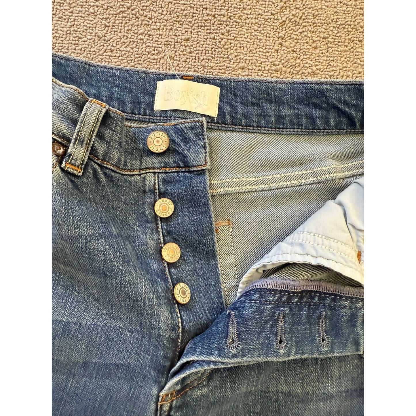 Boyish Womens Jeans Size 25 The Dempsey Straight Leg Blue