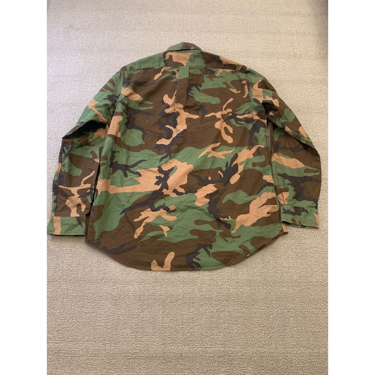 Ralph Lauren Men's Large Green Camo Classic Fit Long Sleeve Button Shirt