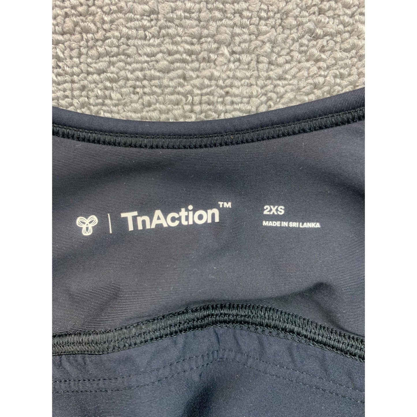 Aritzia TNA Women XXS Navy Blue Activewear Ribbed Ruched Sports Bra & Short Set