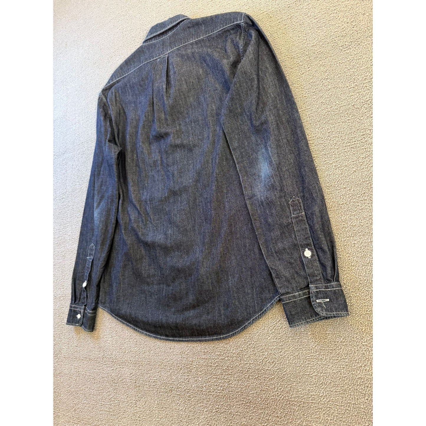 Kenzo Paris Medium Mens Blue Denim Button Up Long Sleeve Shirt