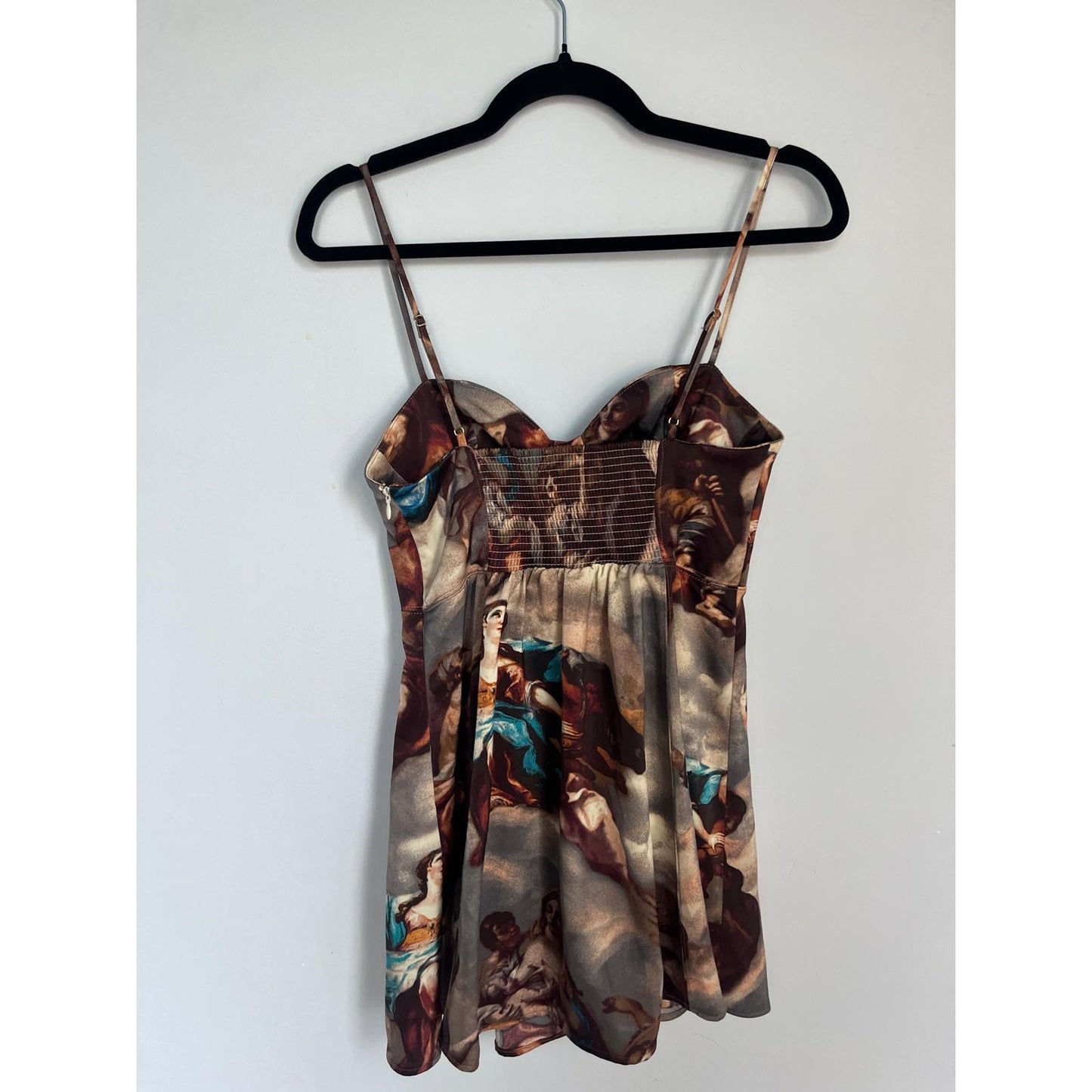 Urban Outfitters Mini Dress Women S Renaissance Print Strappy Skater Style