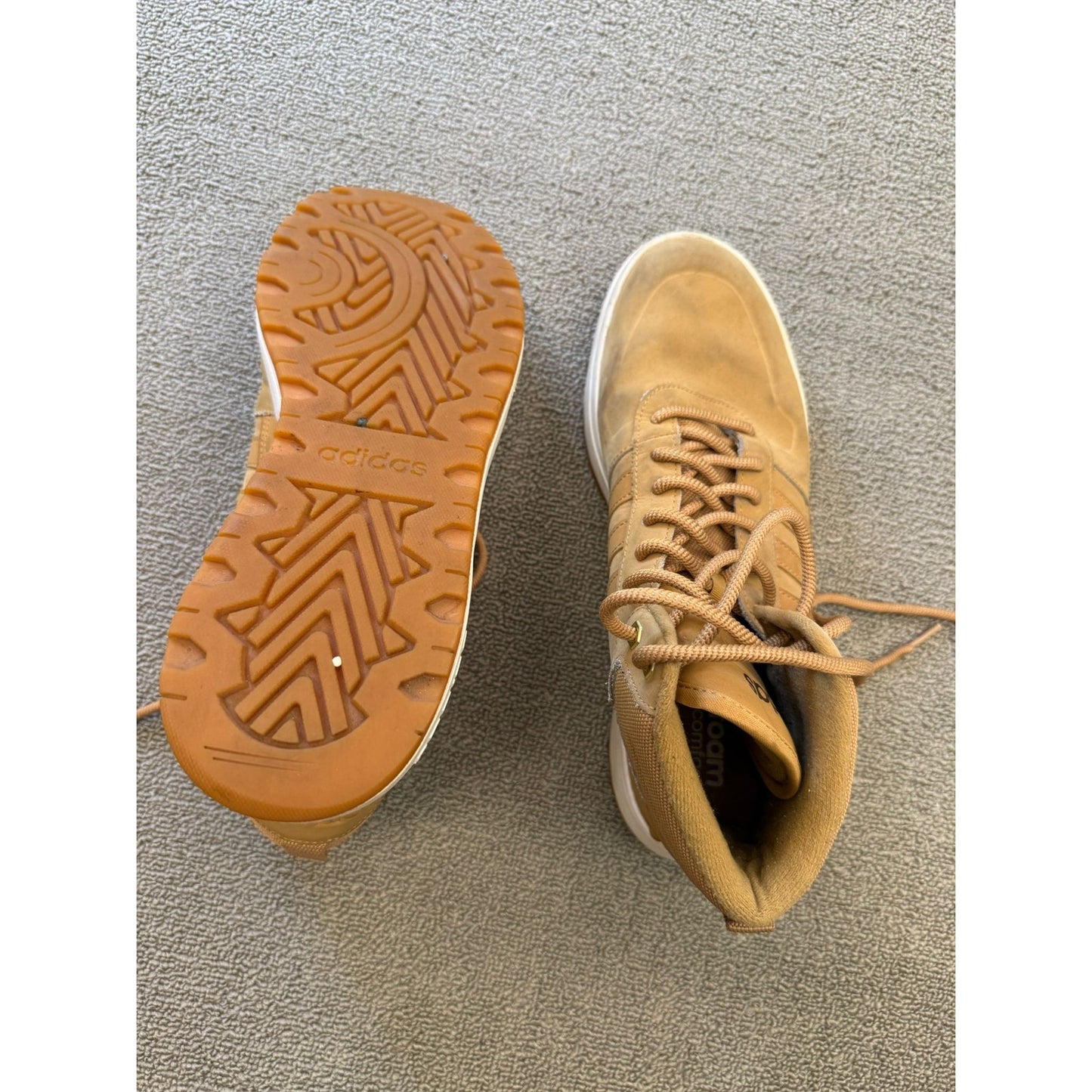 Adidas Men's Tan Brown High-Top Sneakers US10.5