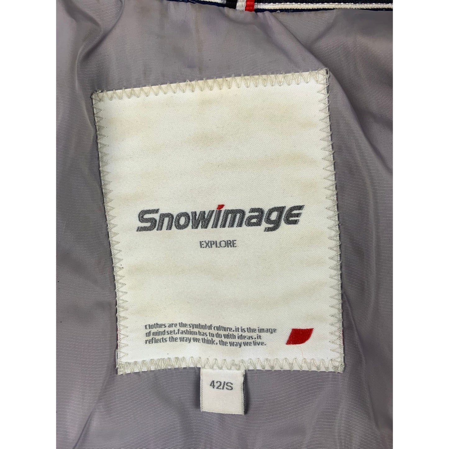 Snowimage Women's Small Navy Blue Belted Puffer Winter Coat
