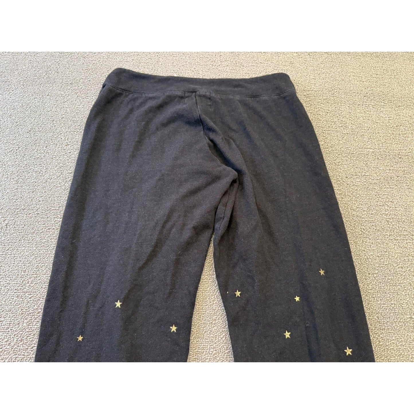 Monrow Women's XS Black Joggers Gold Star Print Sweat Pants