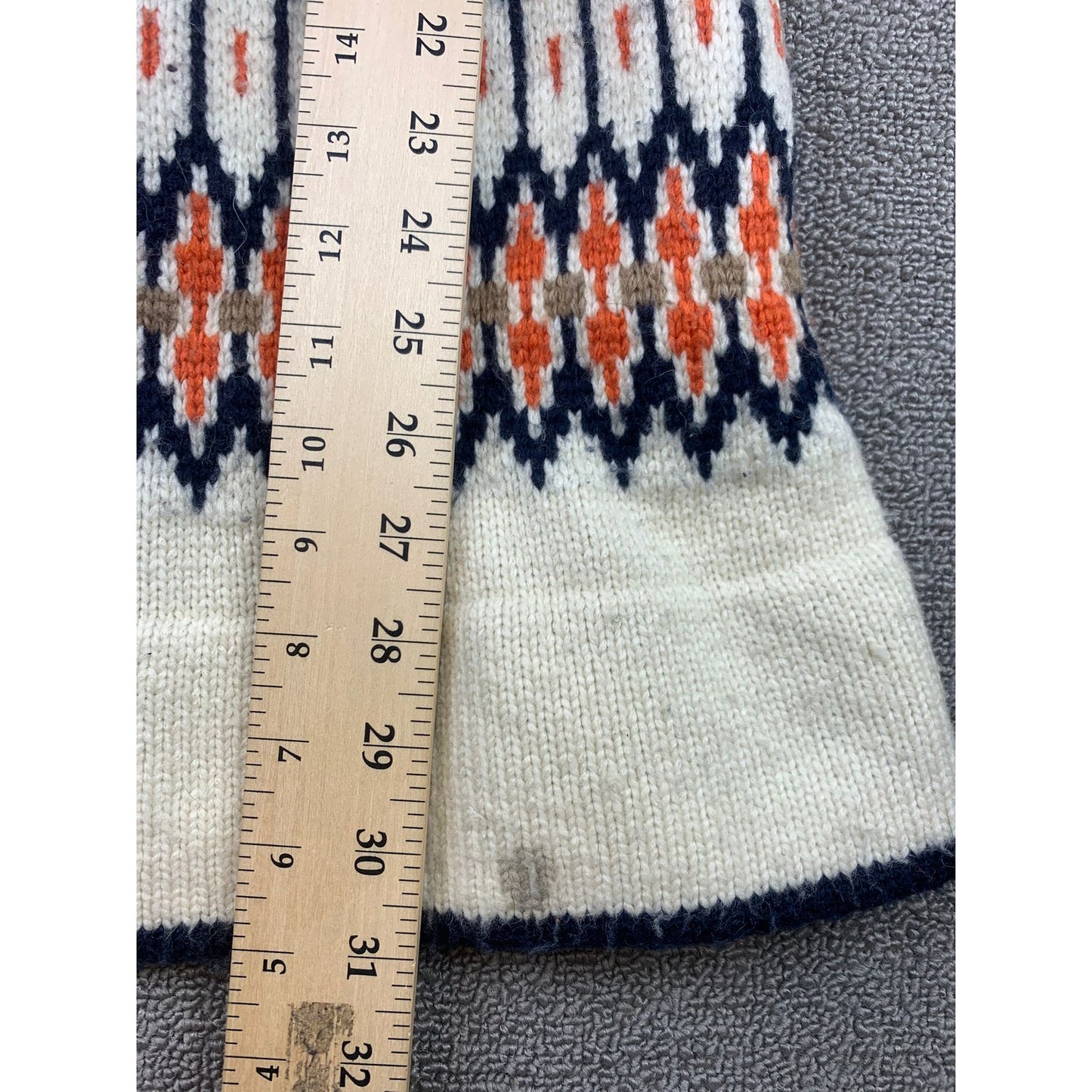 Lucky Brand Women Small White Multicolor Wool Blend Geometric Sweater Coat