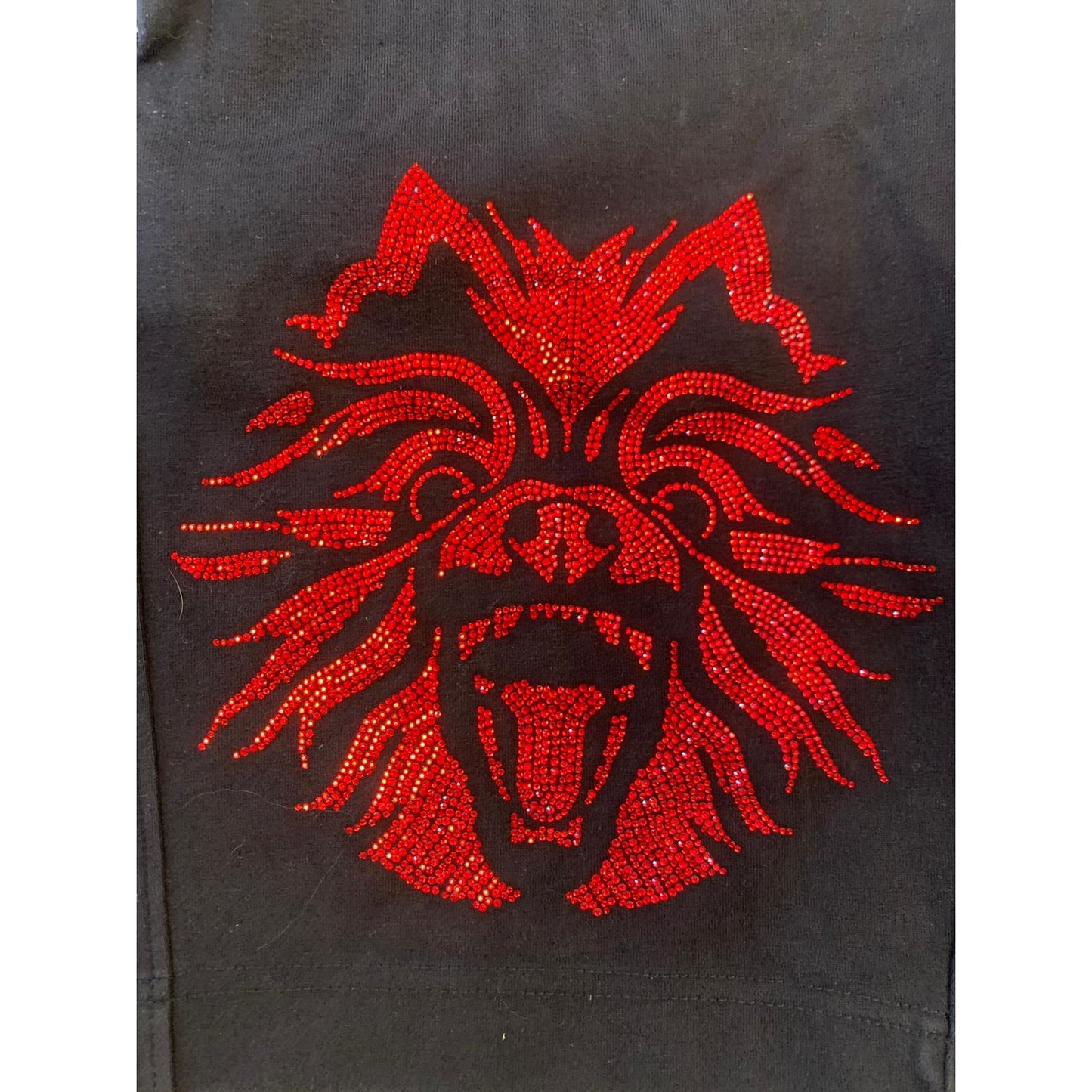 Paul Balm Male Medium Black Red Wolf Graphic Sweat Shorts