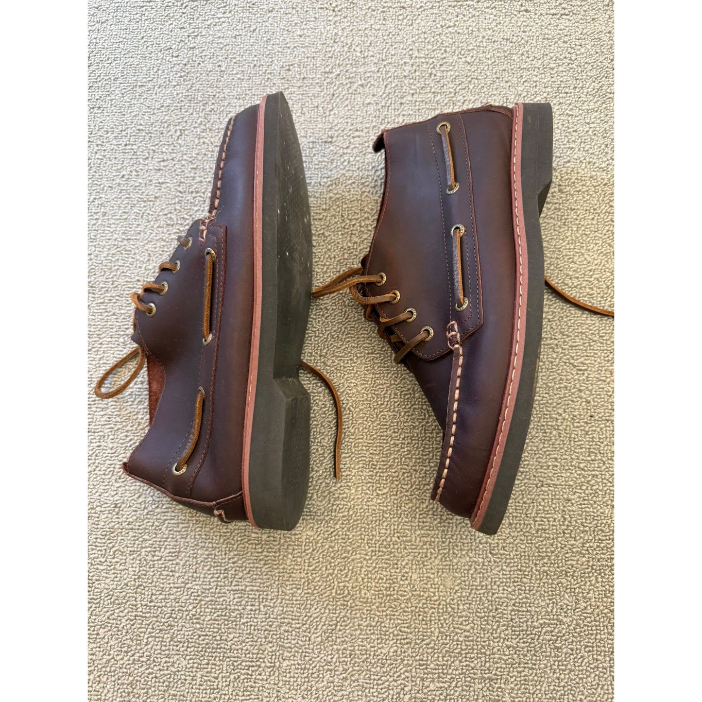 Sperry Men's Size 9 Brown Leather Boots Made in Indonesia