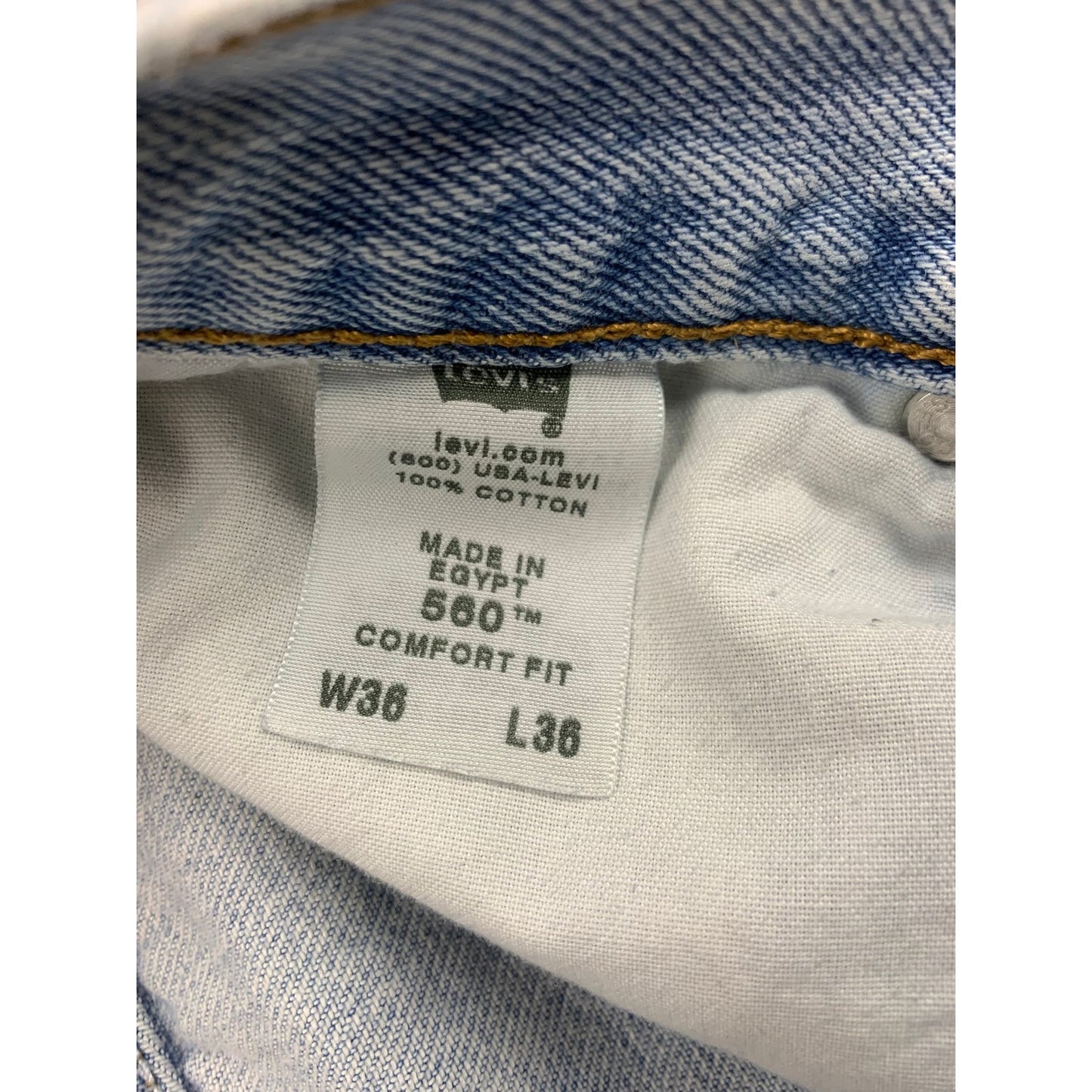 Levi's 560 Men's W36 Light Wash Frayed Hem Denim Cutoff Shorts Casual