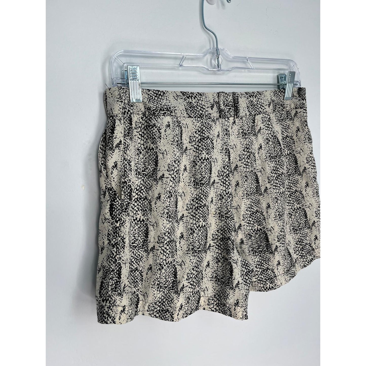 Parker Silk Lounge Shorts Women S Black White Animal Print Pull On
