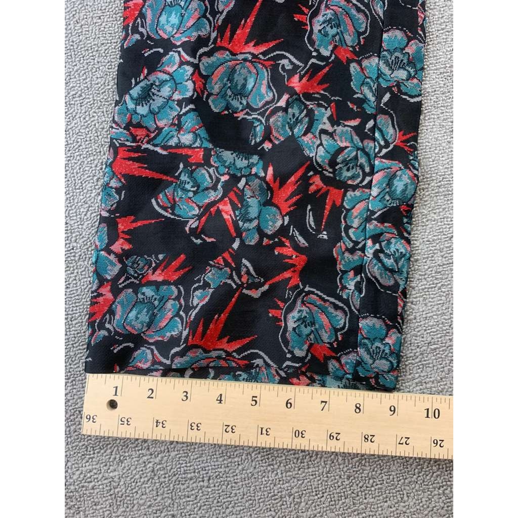 Zadig And Voltaire Pants Women 42 Multi Color Pomy Jacquard Thunder Floral Print