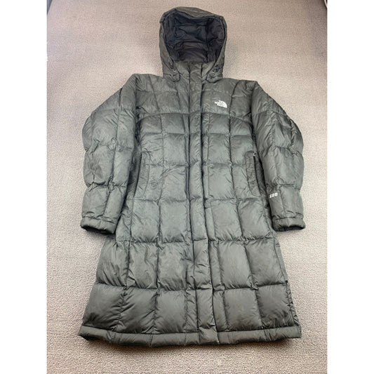 The North Face 600 Womens XS Black Hooded Parka Puffer Down Coat Jacket