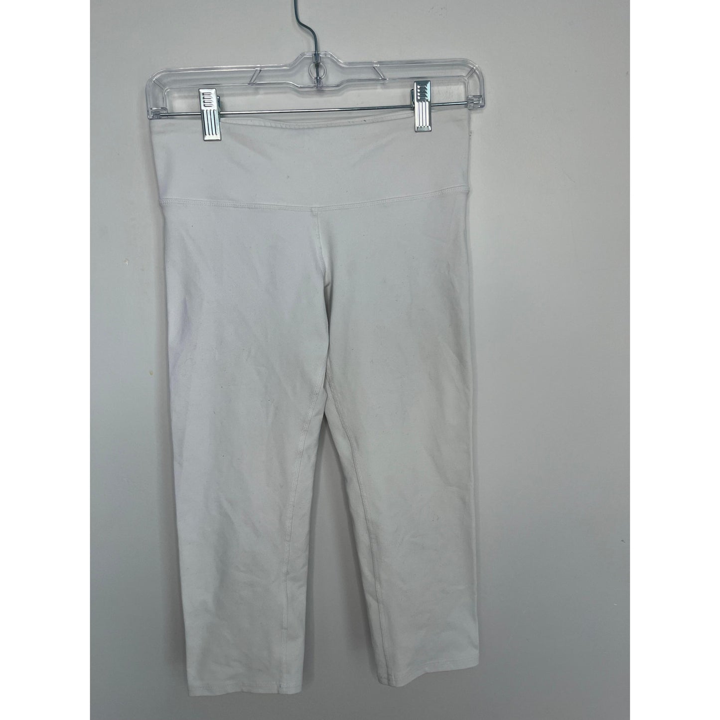Alo Yoga Airbrush Capri Leggings Women S White High Waist Cropped Activewear
