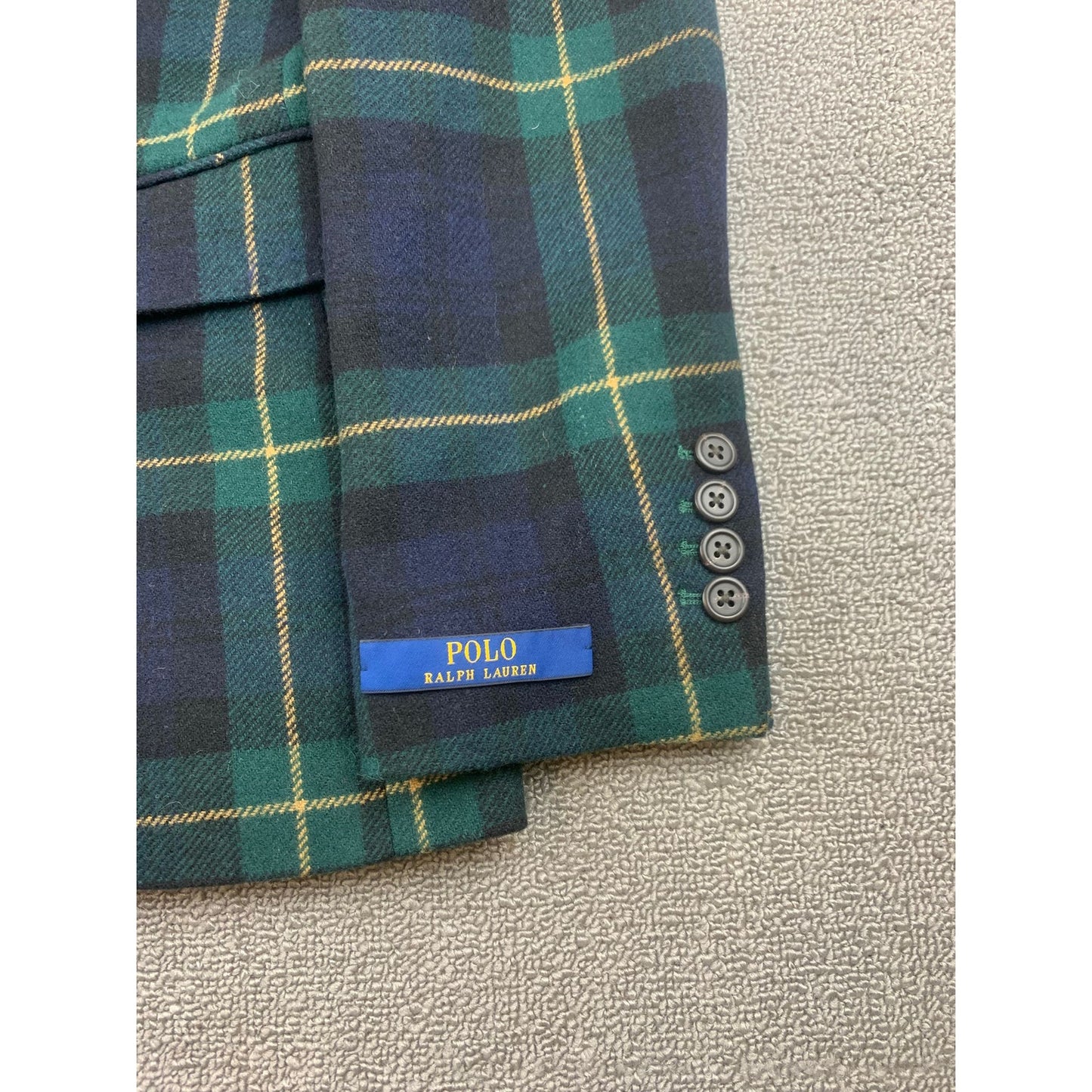 Polo Ralph Lauren Men 38R Tartan Plaid Wool Blend Blazer Sport Coat