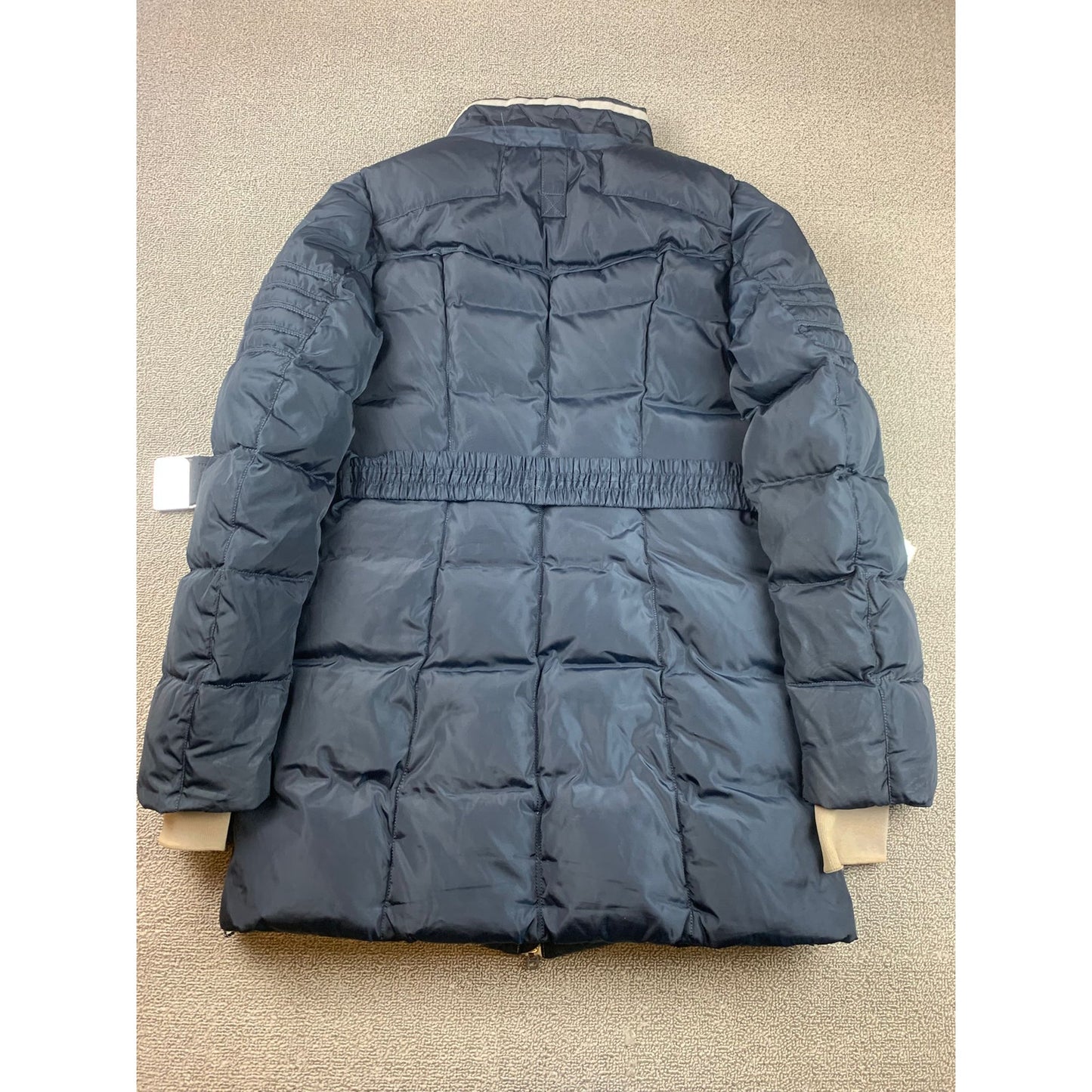 Snowimage Women's Small Navy Blue Belted Puffer Winter Coat