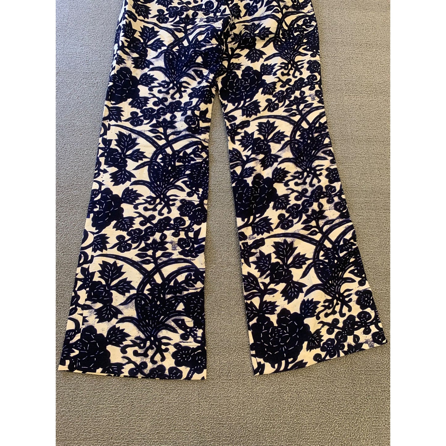 Ann Taylor Loft Marisa Women’s Linen Blend Pant Floral Vine Print Size 2