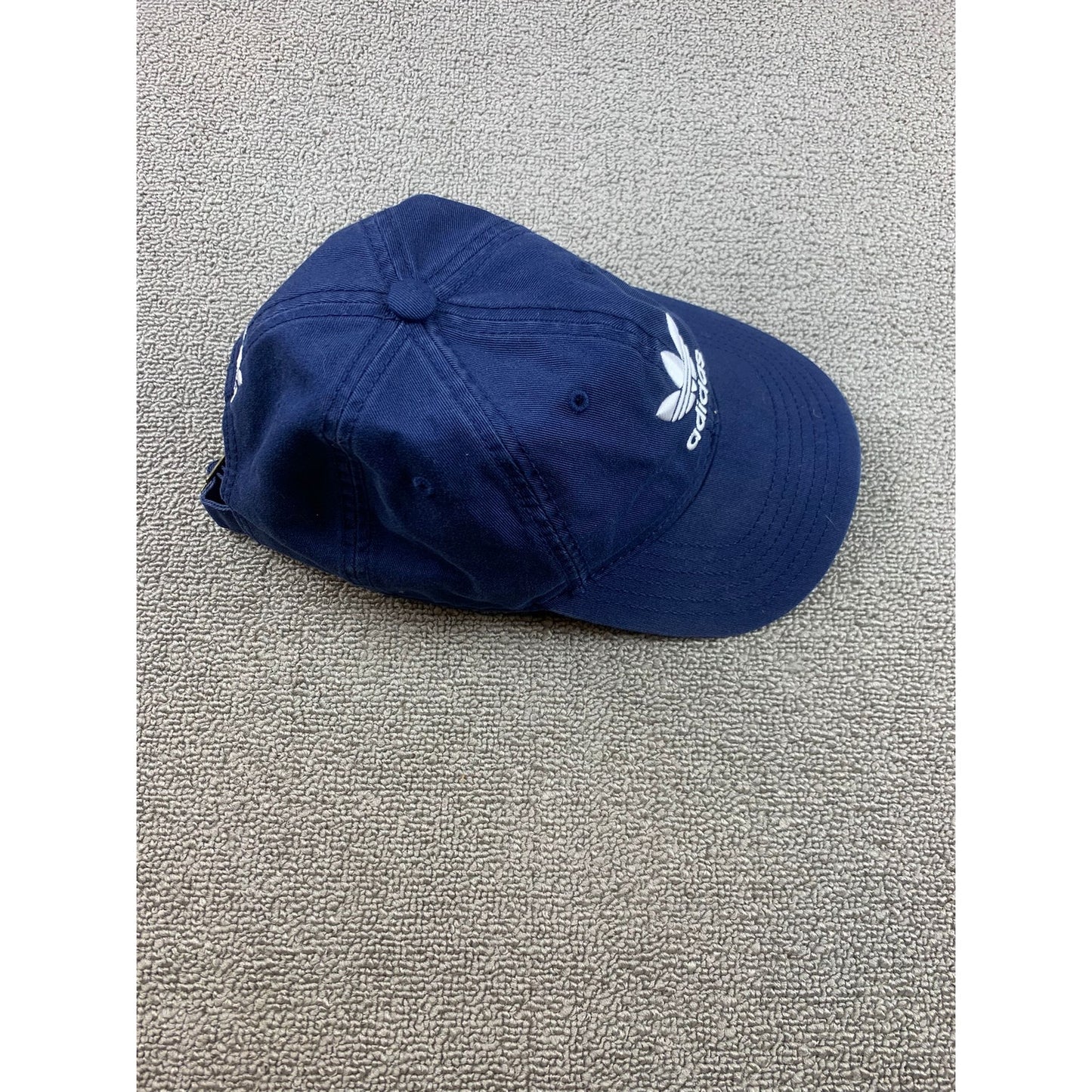 Adidas Men One Size Blue Baseball Cap Trefoil Logo Embroidered Adjustable Hat