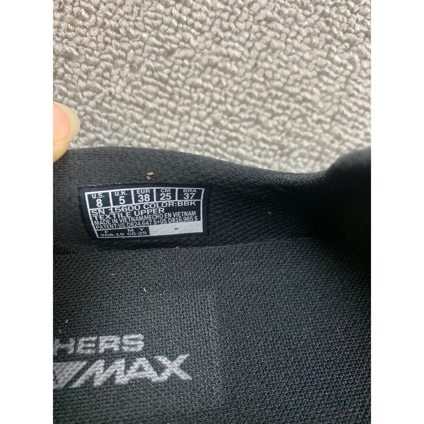 Skechers Goga Max Women US 8 Black Go Walk Shoes Slip-on Comfort Sneakers