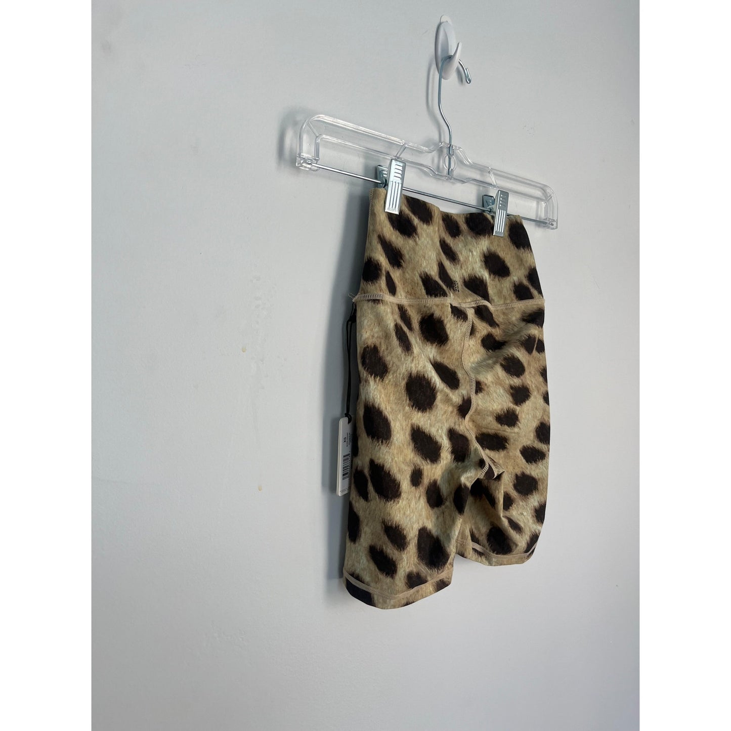 WeWoreWhat Leopard Print Biker Shorts Women XS High Waist Stretch NWT