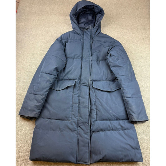 Everlane Women's XS Navy Blue ReNew Long Puffer Jacket