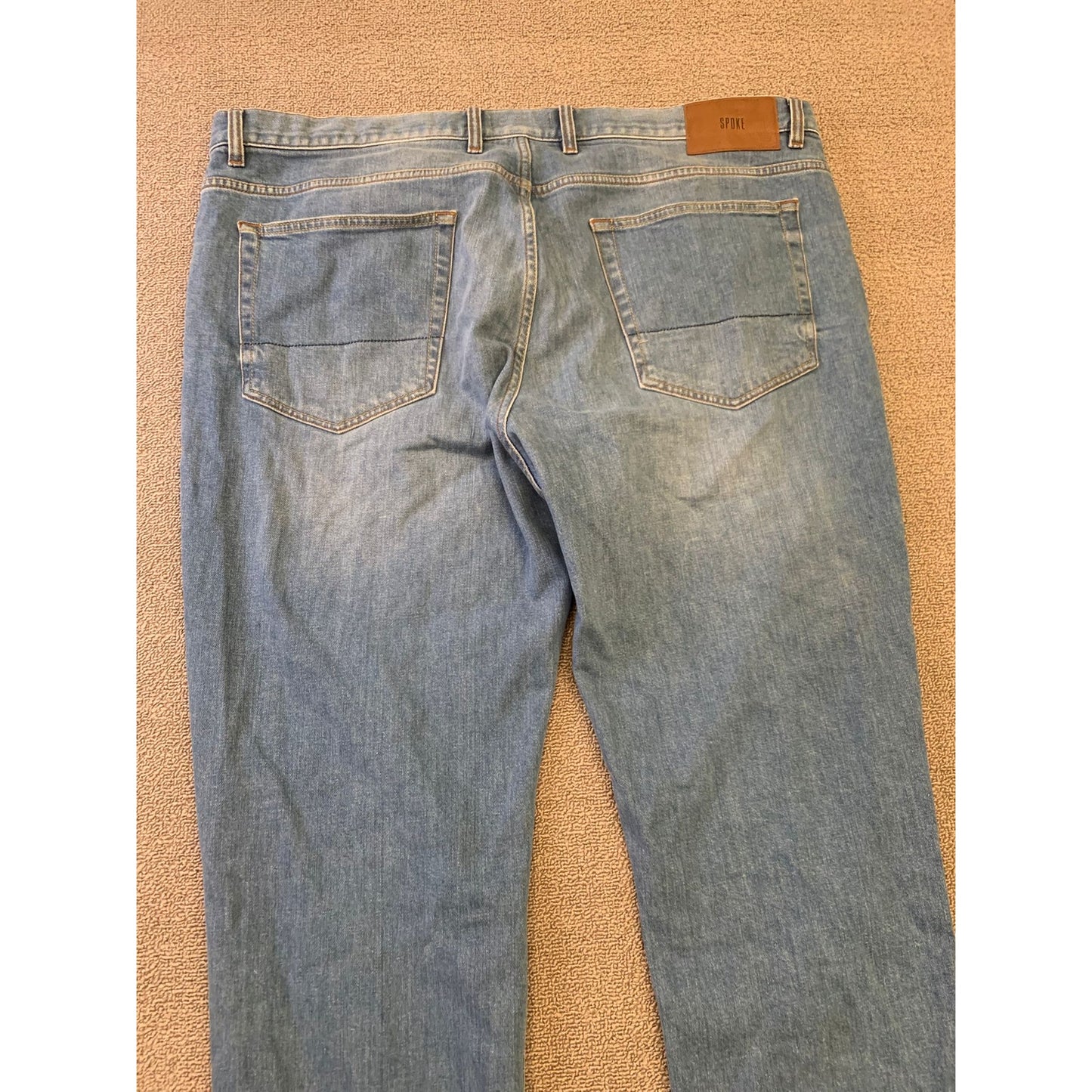 Spoke Mens 42 Jeans Blue Build A Regular Fit Straight