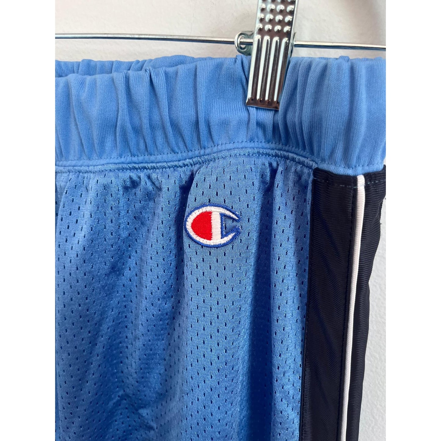 Champion Mesh Shorts Men L Blue UNC North Carolina Tar Heels Logo Basketball