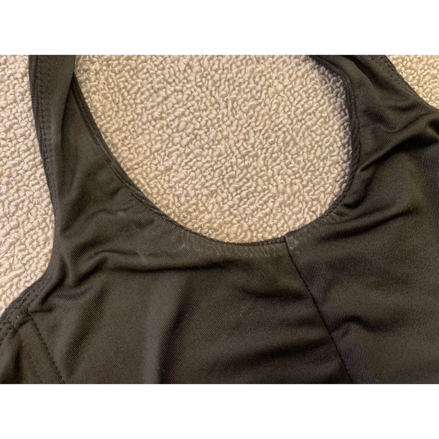 Princess Polly US 6 Women's Black Ribbed Square Corset Neck Tank Top
