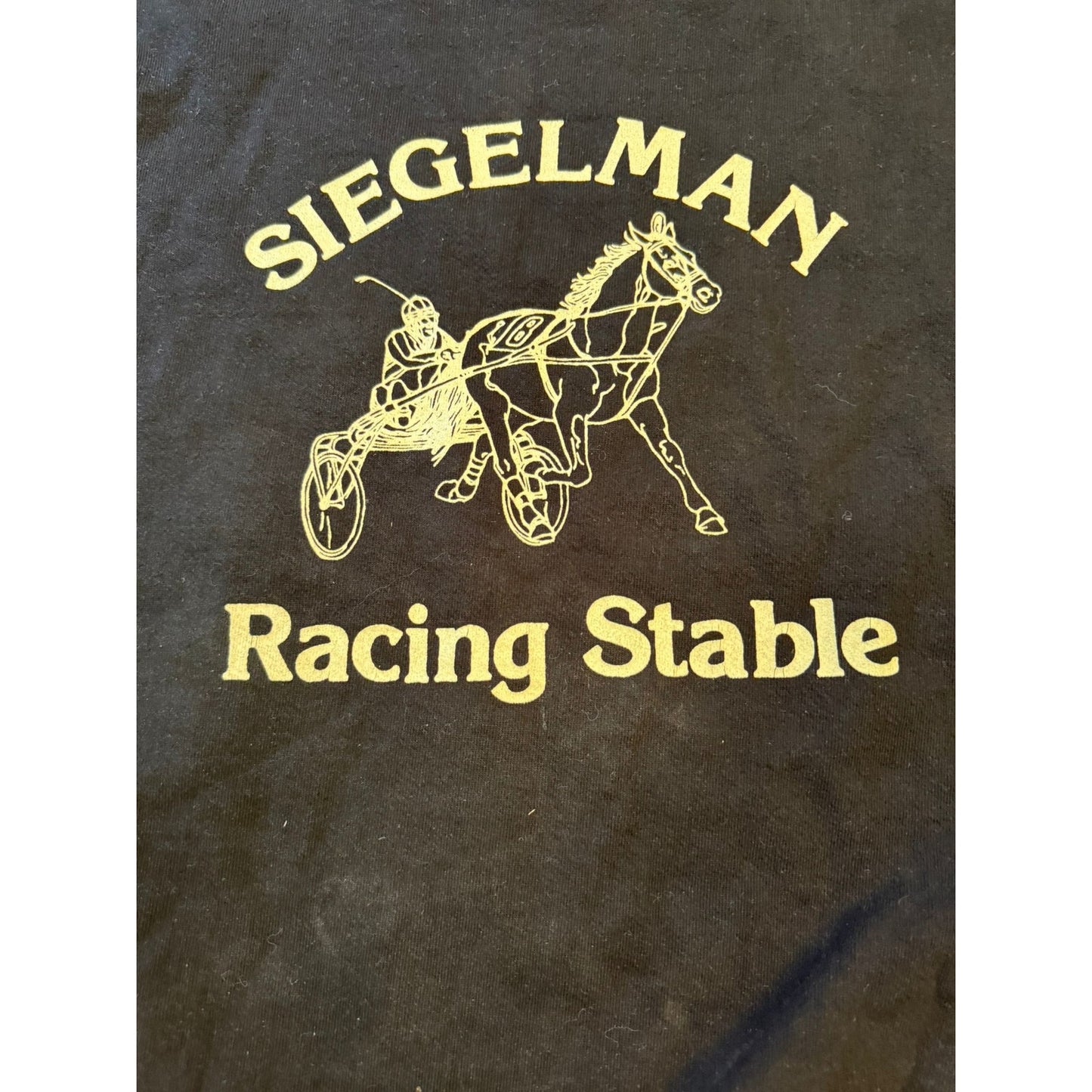 SIEGELMAN STABLE Men's Crewneck Sweatshirt XL Black Graphic Racing stable