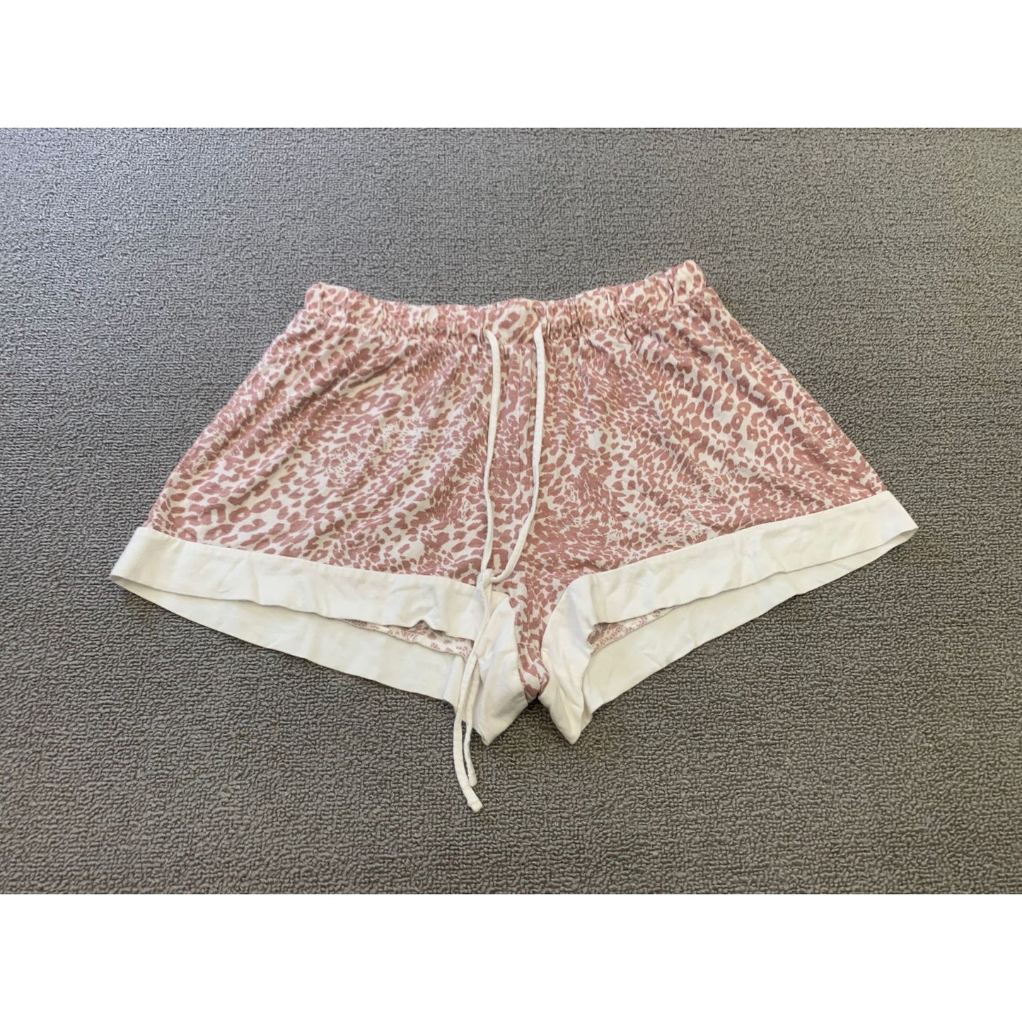 Cosabella Women's Small Pink White Leopard Print Pajama Set Two Piece