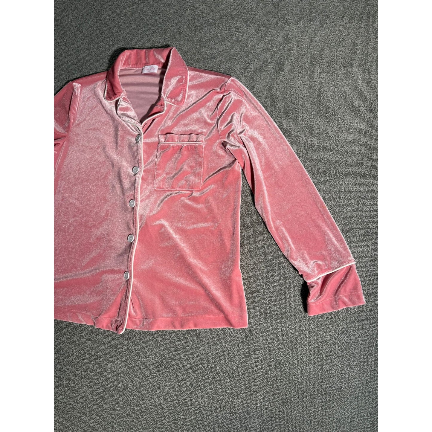 Pink Lily Women’s Pink Velvet Pajama Set XS