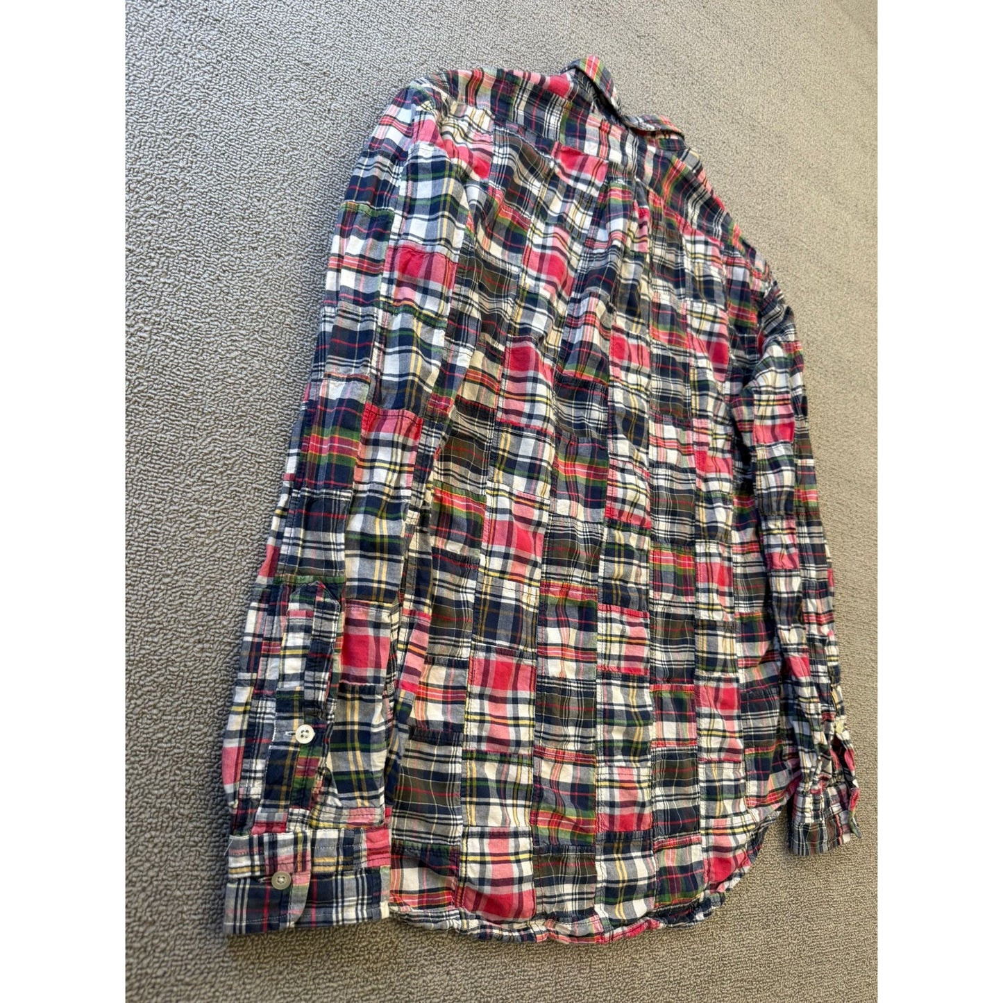 Ralph Lauren Men Medium Classic Fit Plaid Button Down Shirt Patchwork