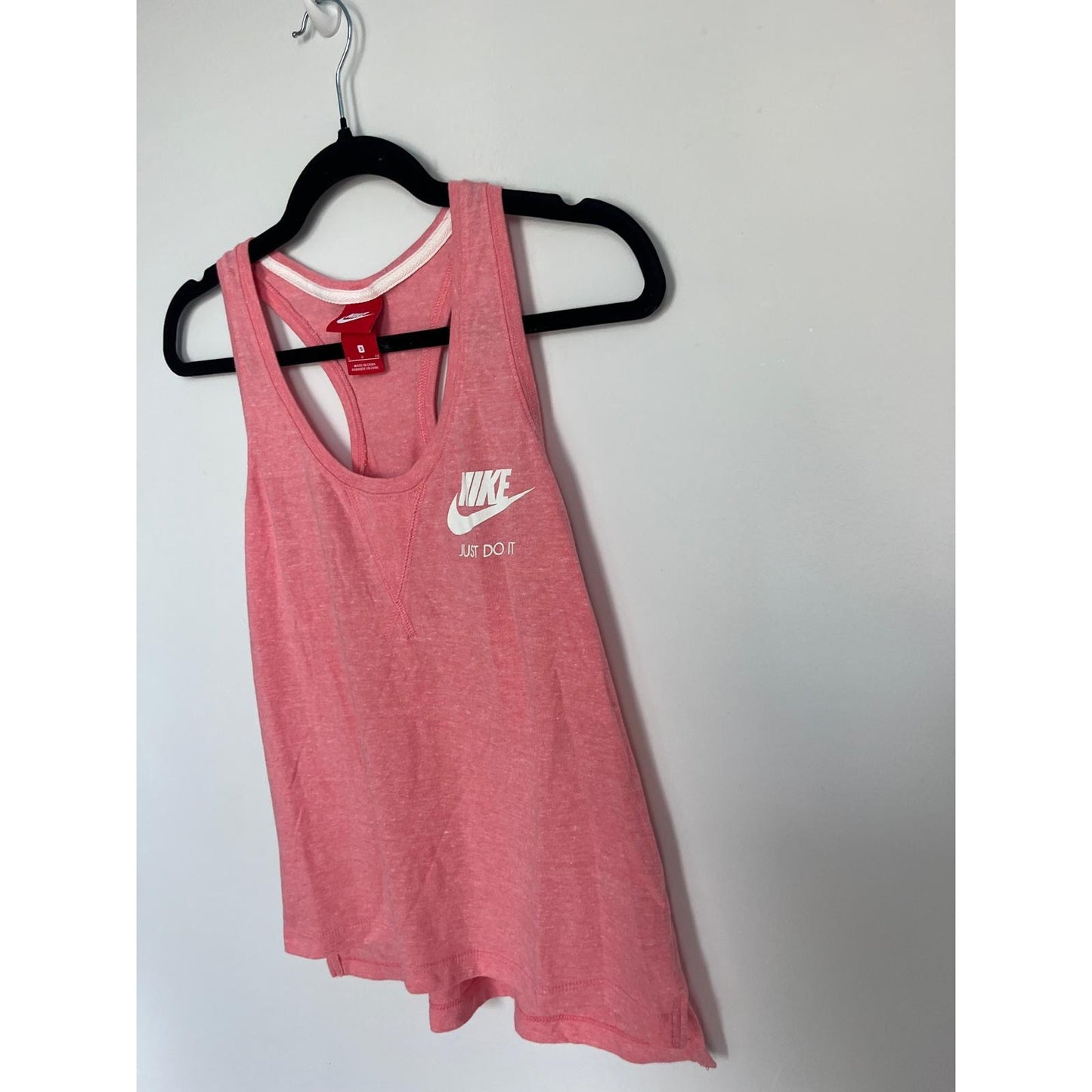 Nike Just Do It Tank Top Women S Pink Racerback Graphic Logo Lightweight
