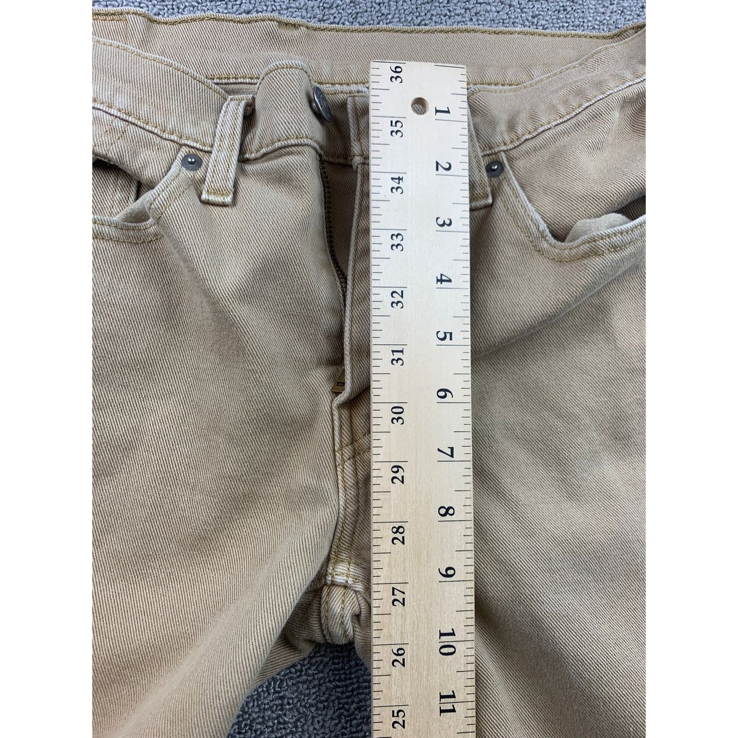 Levi's Men's 31x32 514 Straight Fit Beige Chino Khaki Jeans