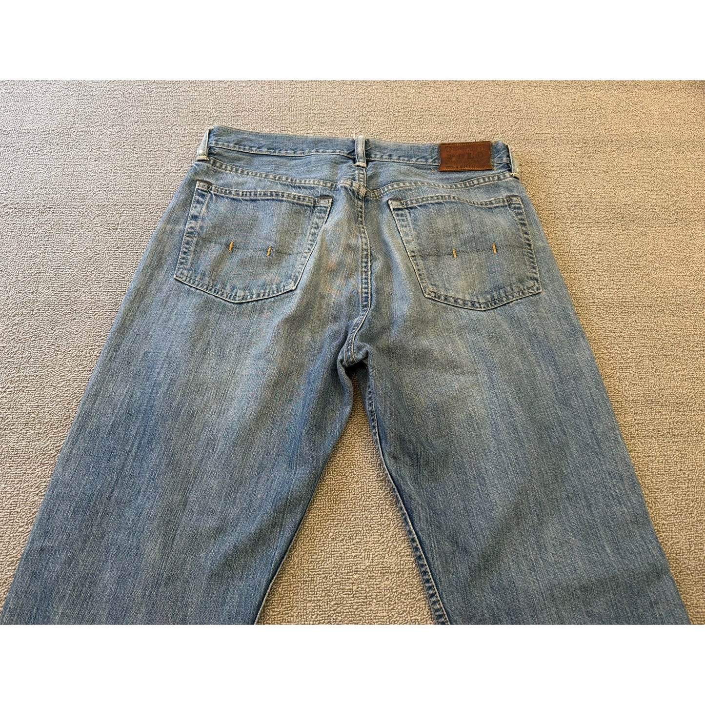 Polo Ralph Lauren Vintage Men's Jeans W33 L34 Straight Leg Blue Denim Authentic