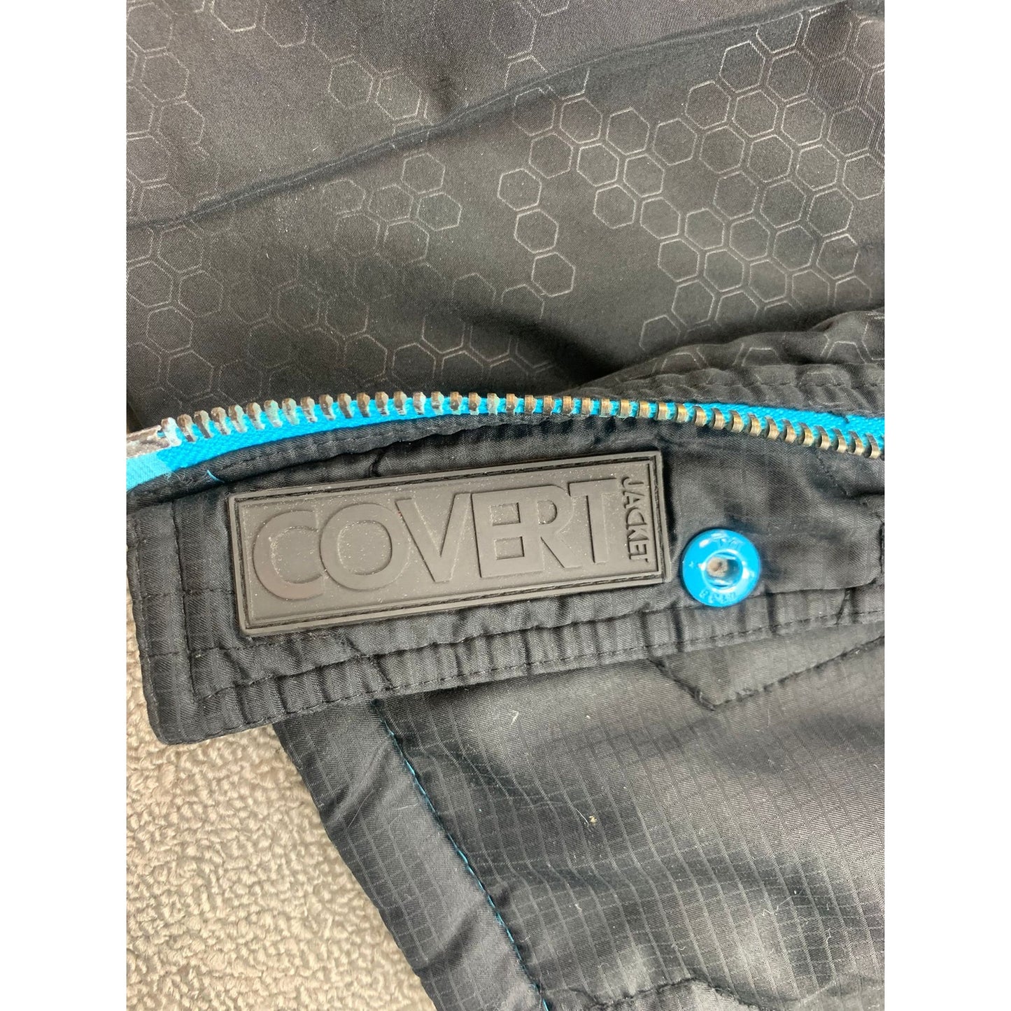 Hurley Men's XL Covert Black And Blue Quilted Jacket