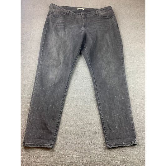 Levi's Women's 22W Dark Gray Faded 711 Skinny Jeans.