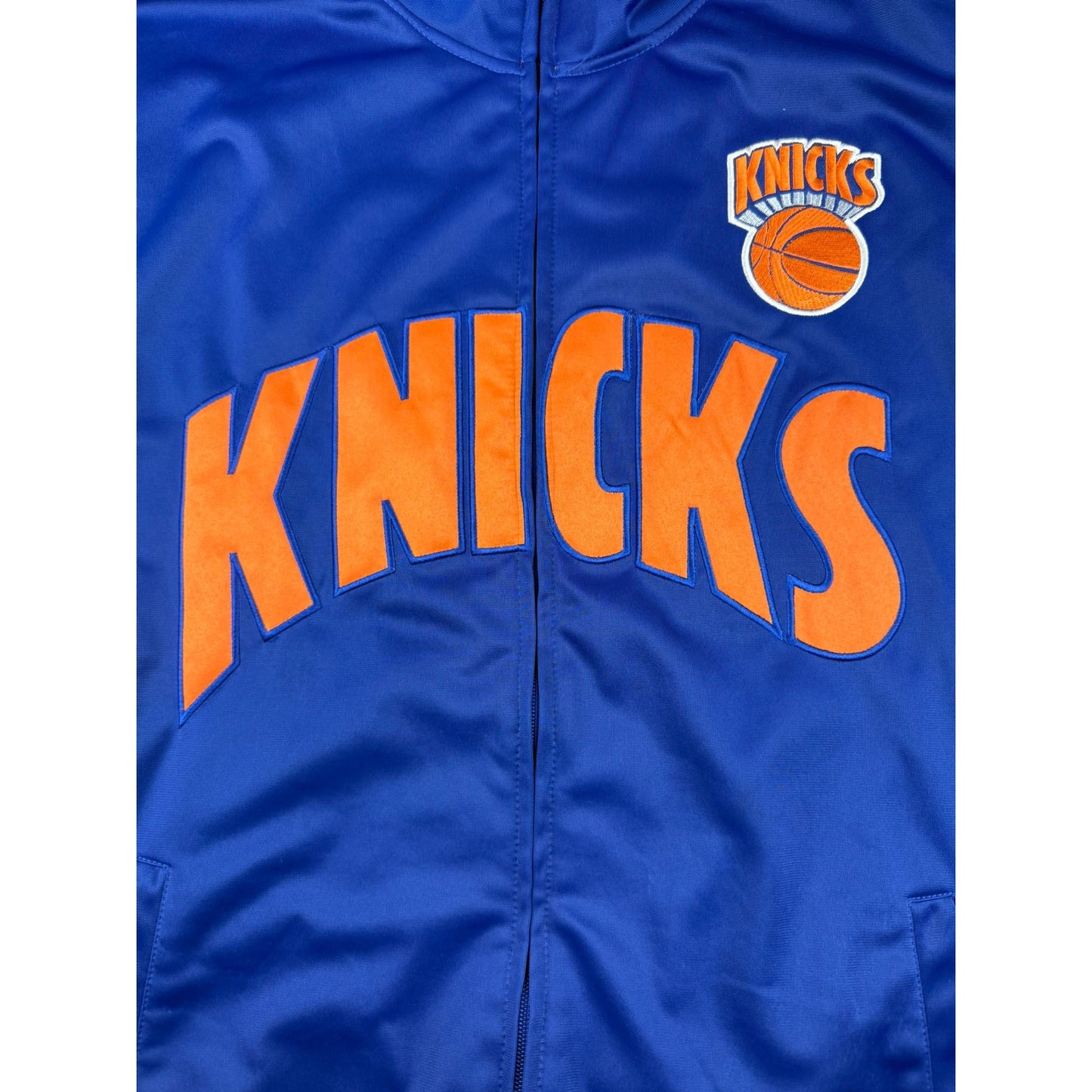 NBA Hardwood Classics Men's XL Blue Orange Knicks Track Jacket Full Zip