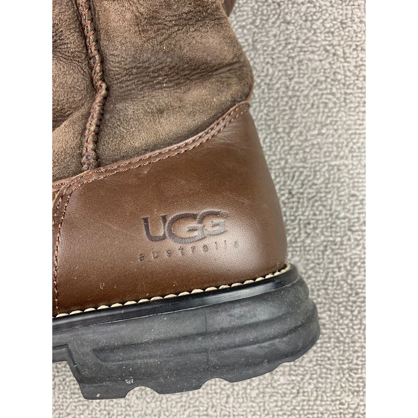 UGG Men's 9 Brown Leather Shearling Winter Boots