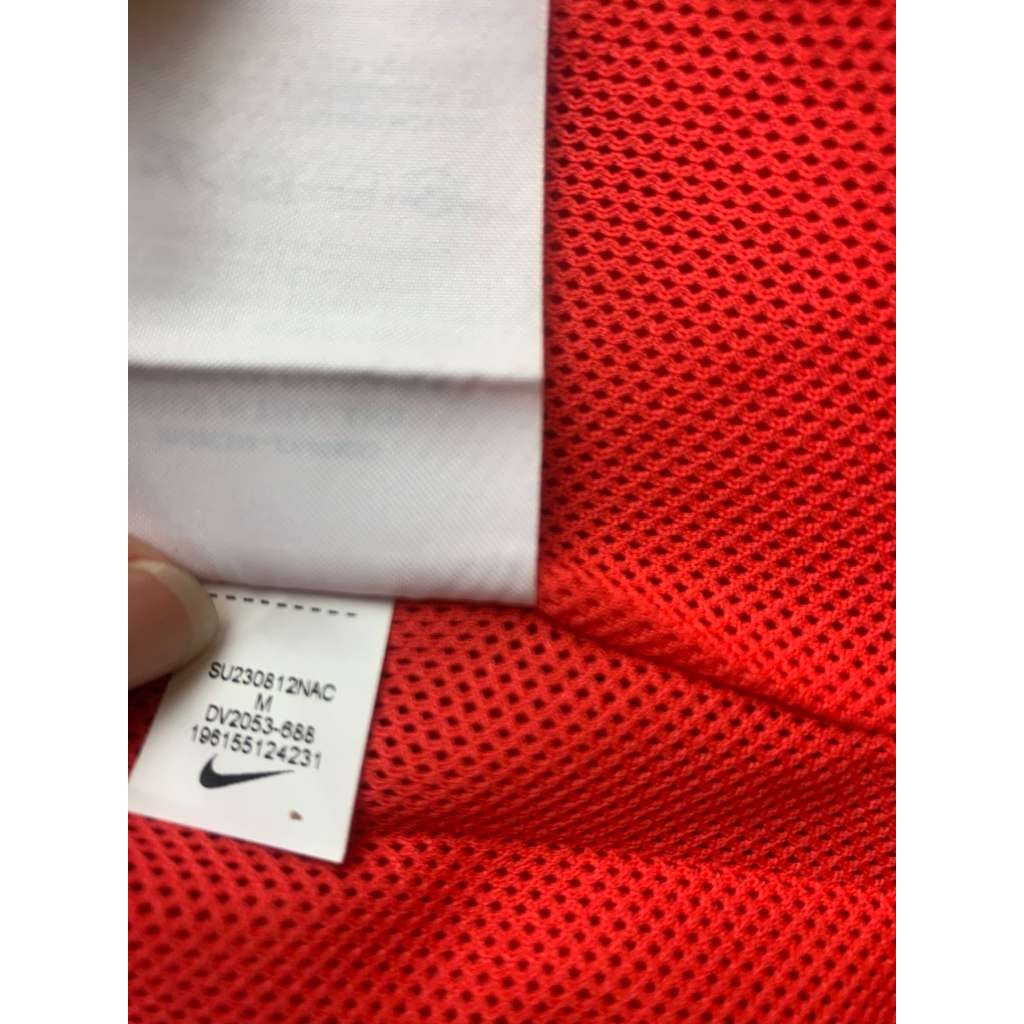 Nike Soccer Jacket Men's M Red Full Zip Mesh Lined Team USA Crest Logo Swoosh