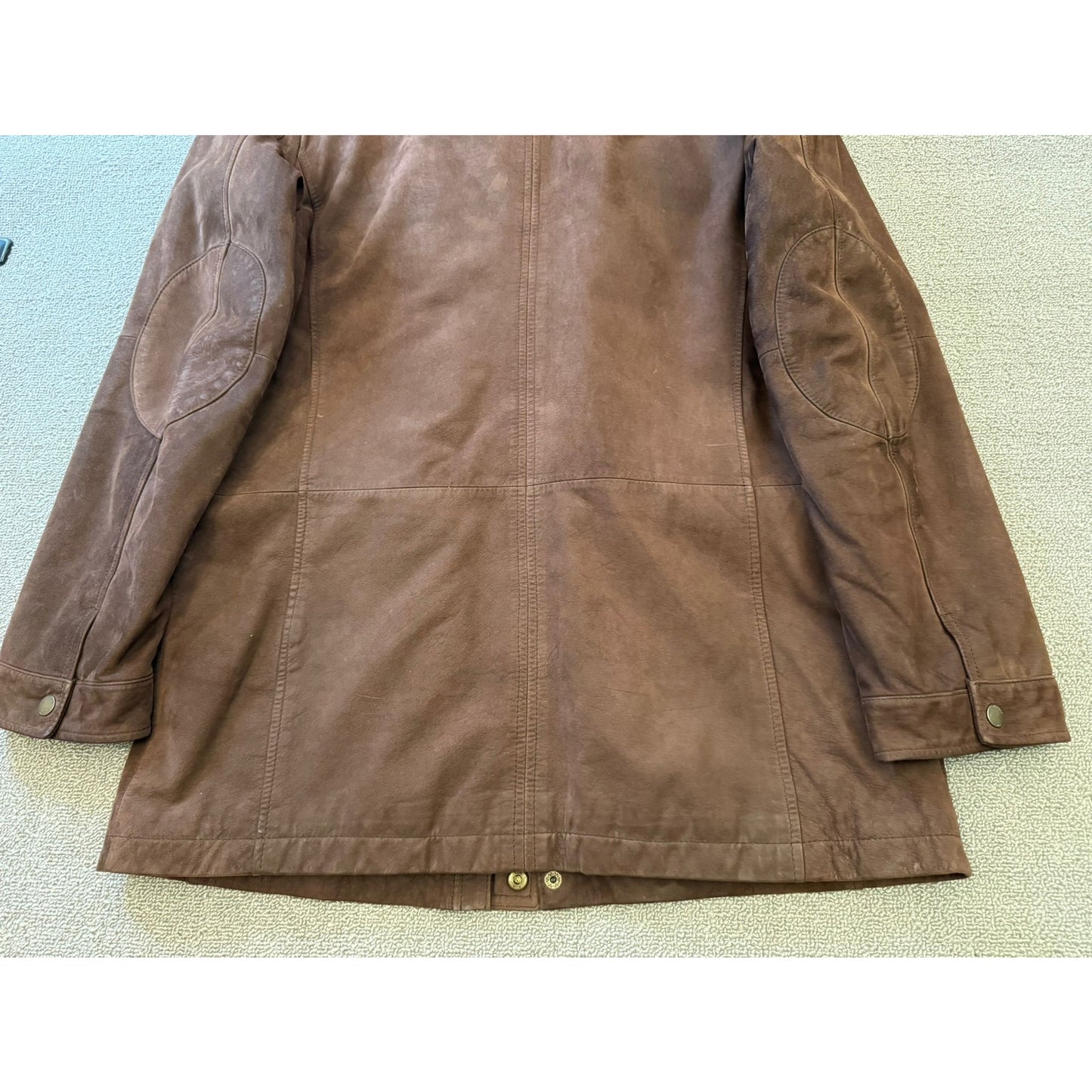 Brooks Brothers Men Size M Field Genuine Leather Jacket Brown Quilted Lining