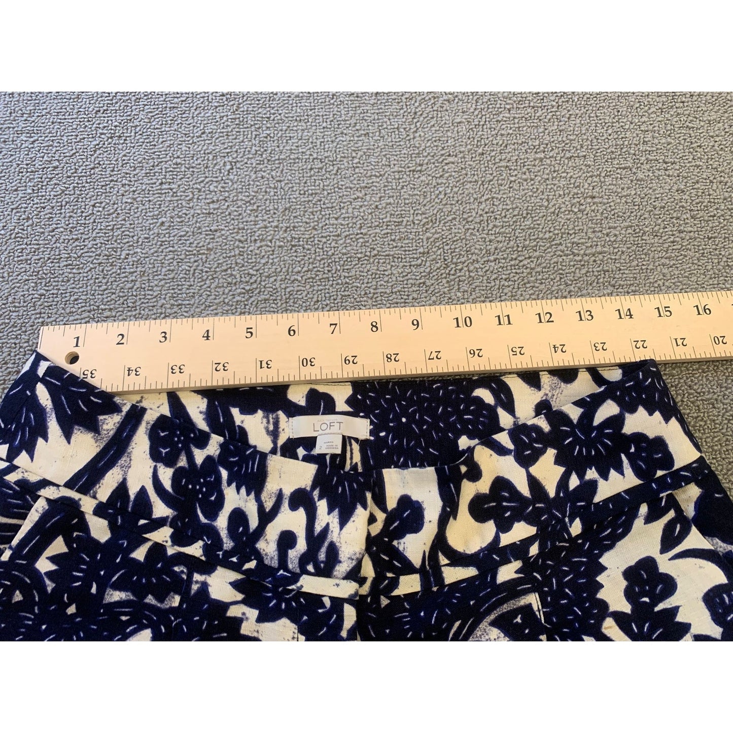 Ann Taylor Loft Marisa Women’s Linen Blend Pant Floral Vine Print Size 2