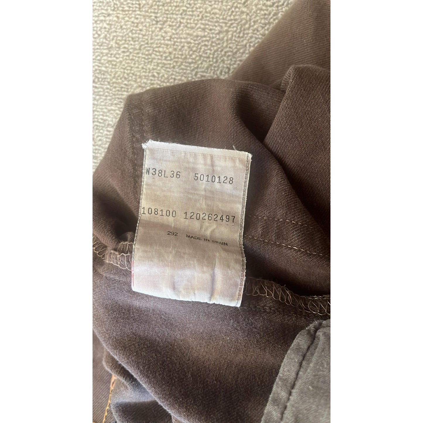 Levi's Men's Waist Size W38 L36 Brown Jeans Classic Fit Durable Comfort & Style.