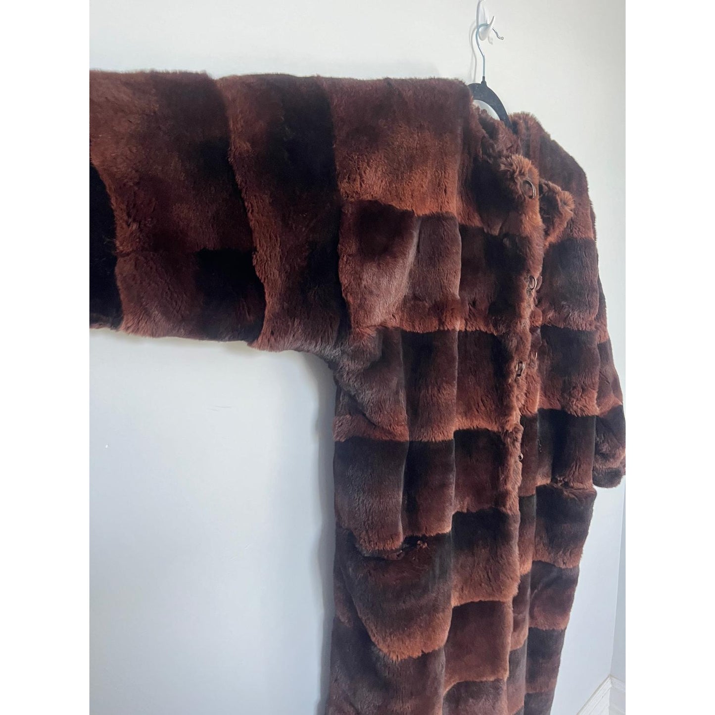 Robert Mann Furs Coat Women Large Brown Mink Full Length Real Fur Vintage