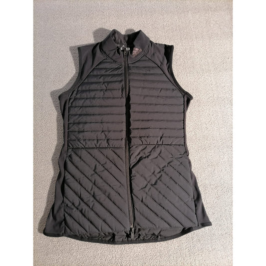 Adidas Frost Guard Insulated Golf Vest Medium Female Black Quilted Full Zip Collar Performance