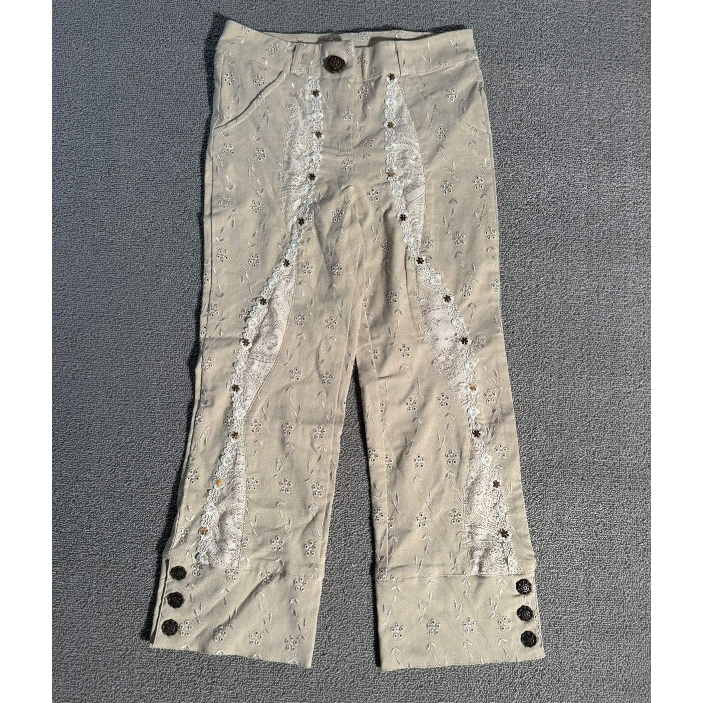 ETS Elements for Women Embroidered Capri Pants Size 36