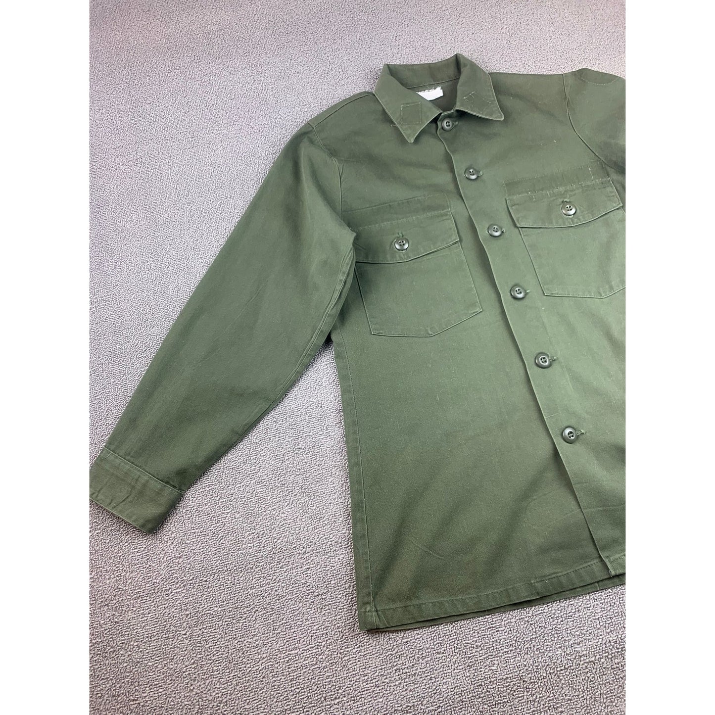 Selma Apparel Military Utility Shirt Jacket Men Olive Green OG 507 Vintage