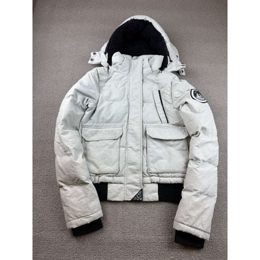 Superdry Everest Ella Bomber Jacket (W5000018A) Women US 8 Ice Grey