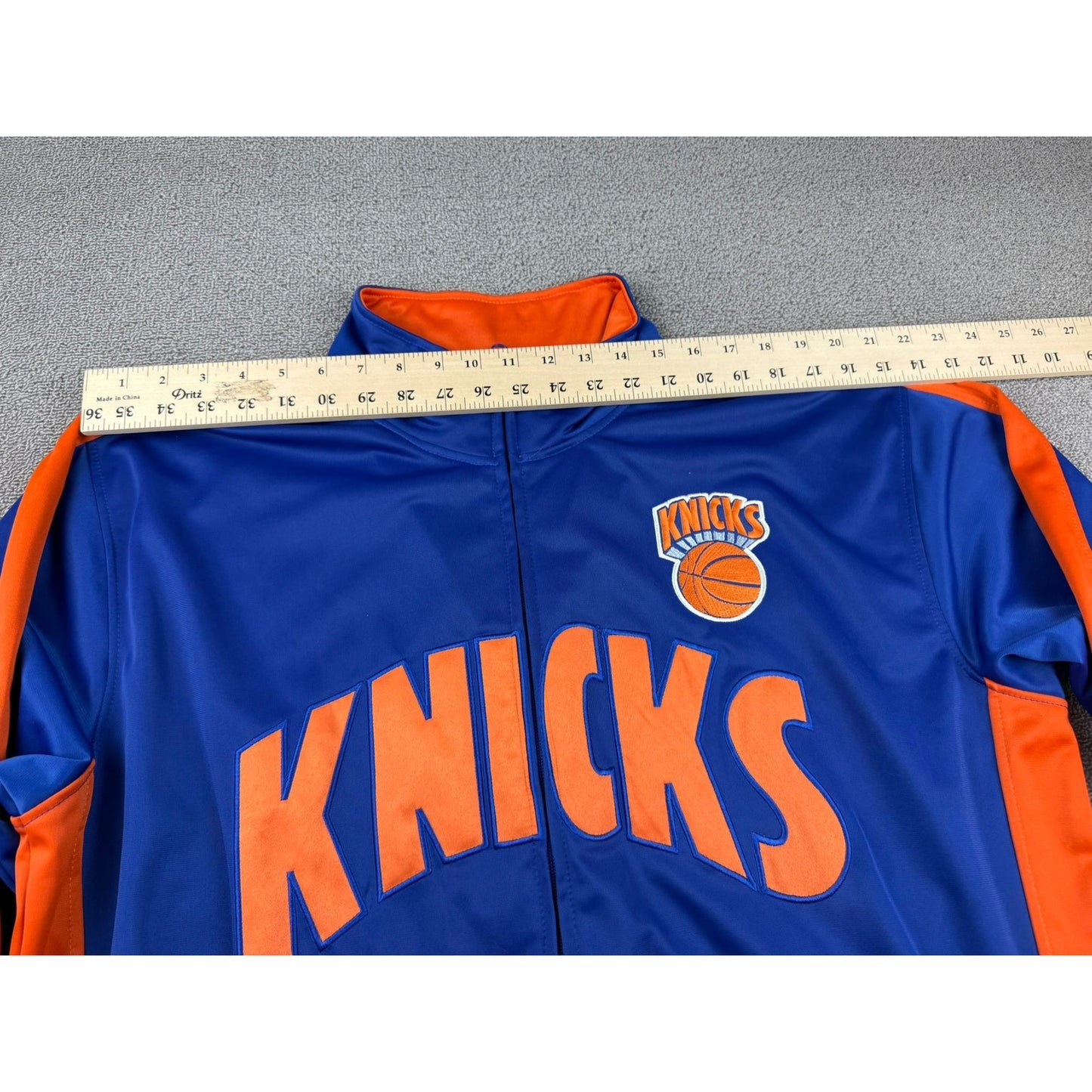 NBA Hardwood Classics Men's XL Blue Orange Knicks Track Jacket Full Zip