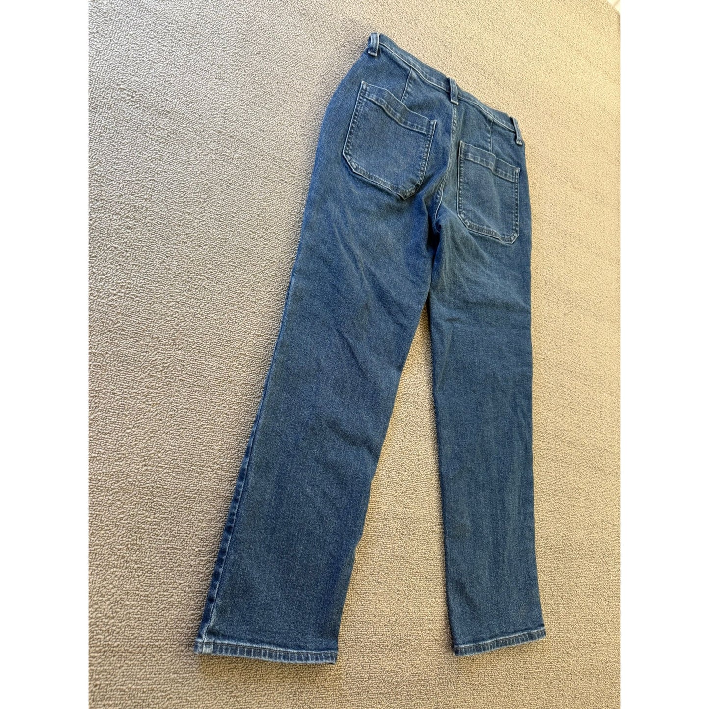 J.Crew Women's Size 25P Blue Straight Leg Cargo Jeans