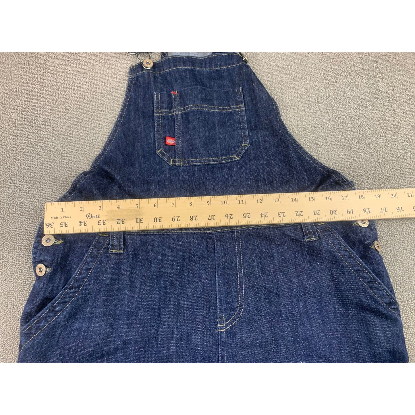 Dickies Overalls Women's Small Blue Relaxed Fit Straight Leg Carpenter Denim
